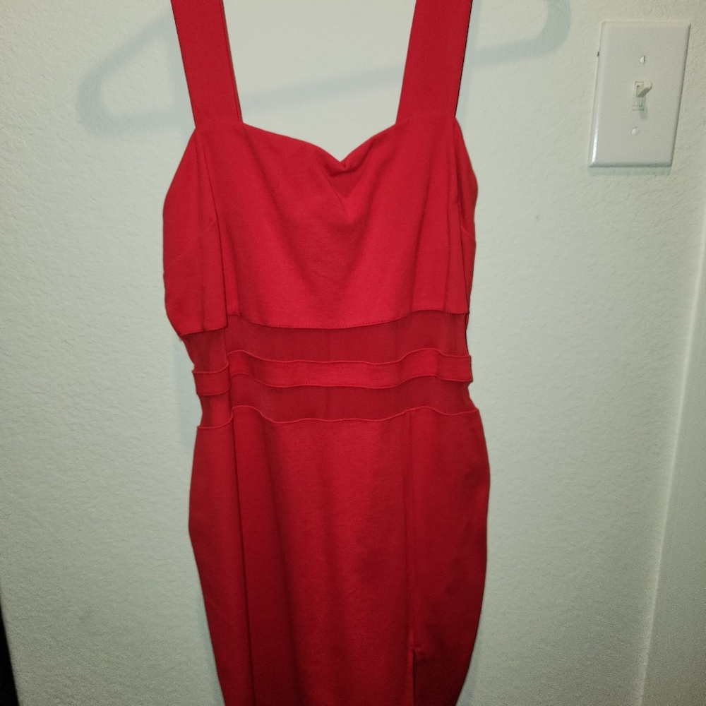 Mini red dress